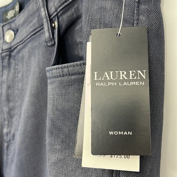 Lauren Ralph Lauren Super Stretch Mid-Rise Straight Leg Jeans Navy Size 18W New! - Picture 6 of 14